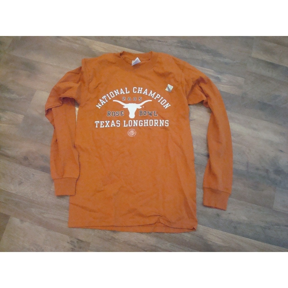 TEXAS LONHORNS 2005 CHAMPS sz small  SHIRT  DEADSTOCK  VINTAGE TT2